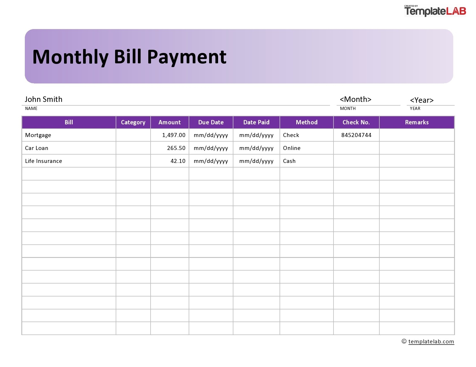 33 Free Bill Pay Checklists &amp; Bill Calendars (Pdf, Word &amp; Excel)-Free Printable Monthly Bill Calendar