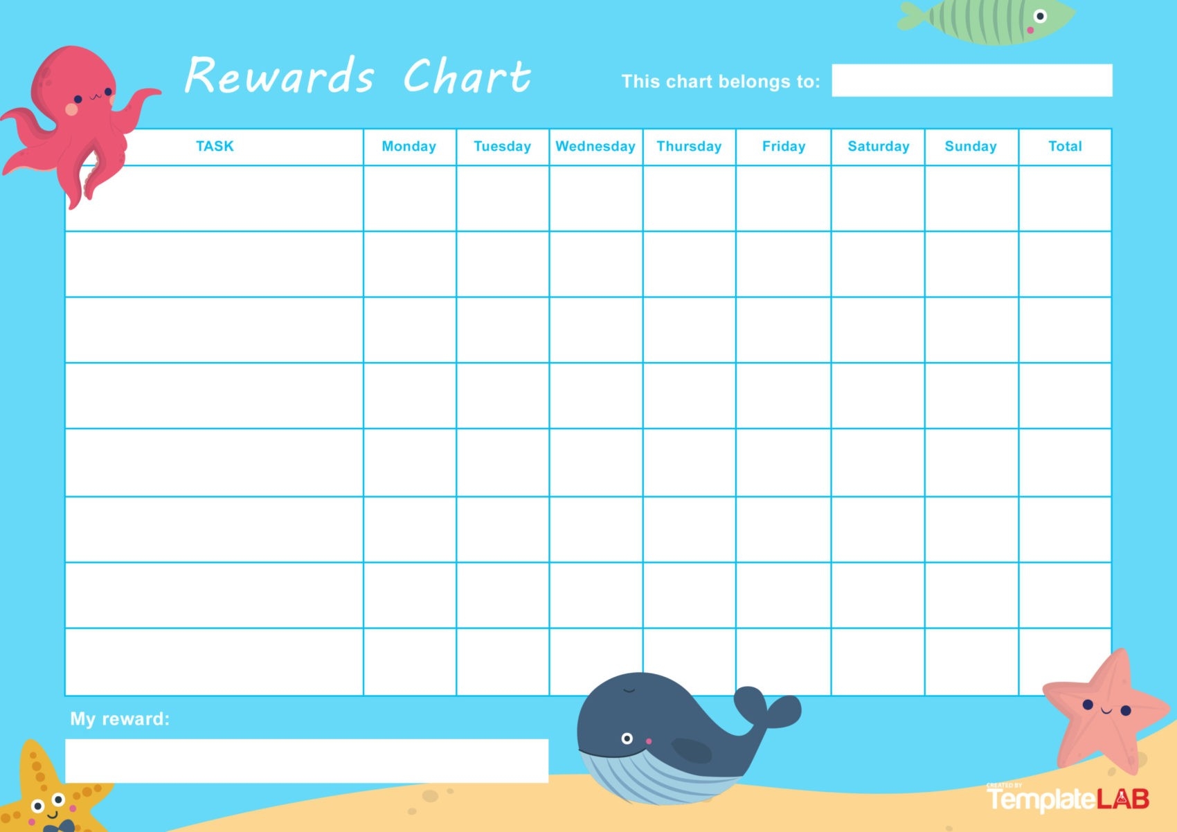 44 Printable Reward Charts For Kids (Pdf, Excel &amp; Word)-Monthly Behavior Charts Printable