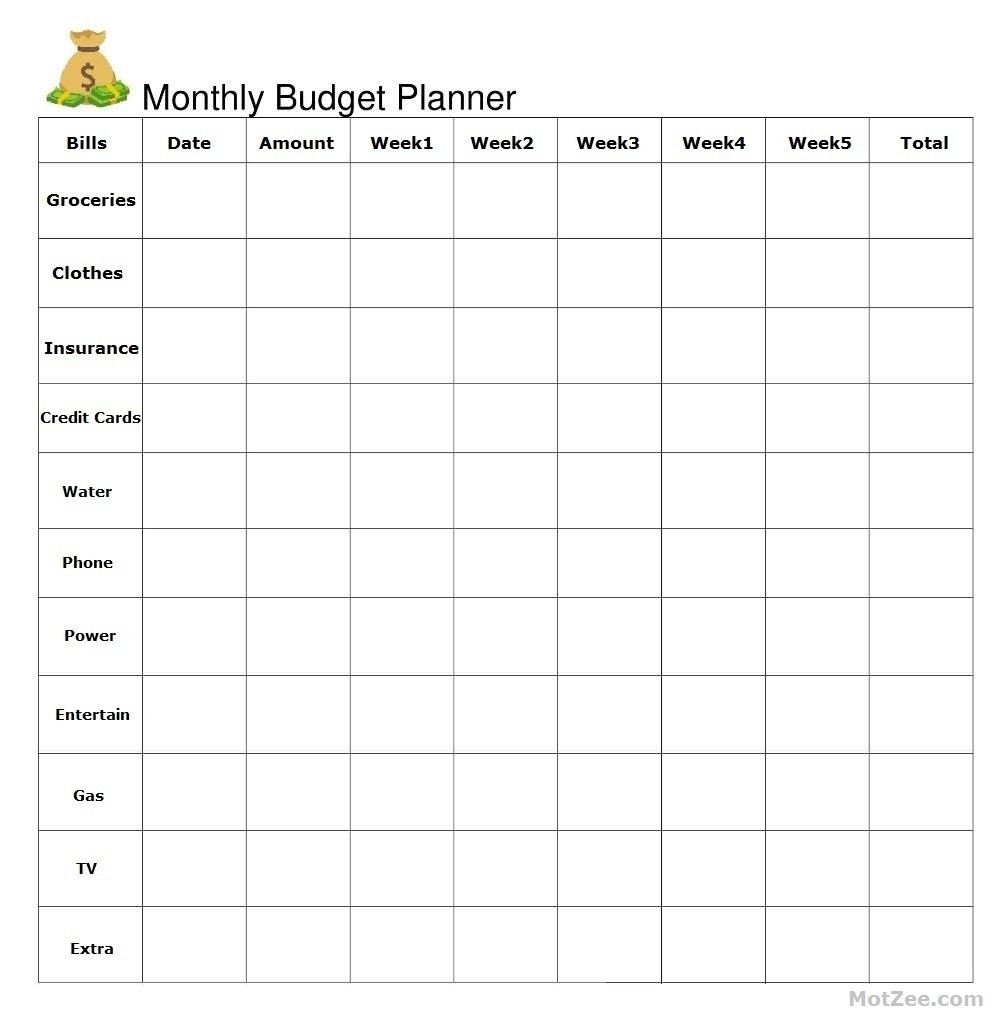 Monthly Budget Calendar Template - Remar-2020 Bill Budget Calendar Template