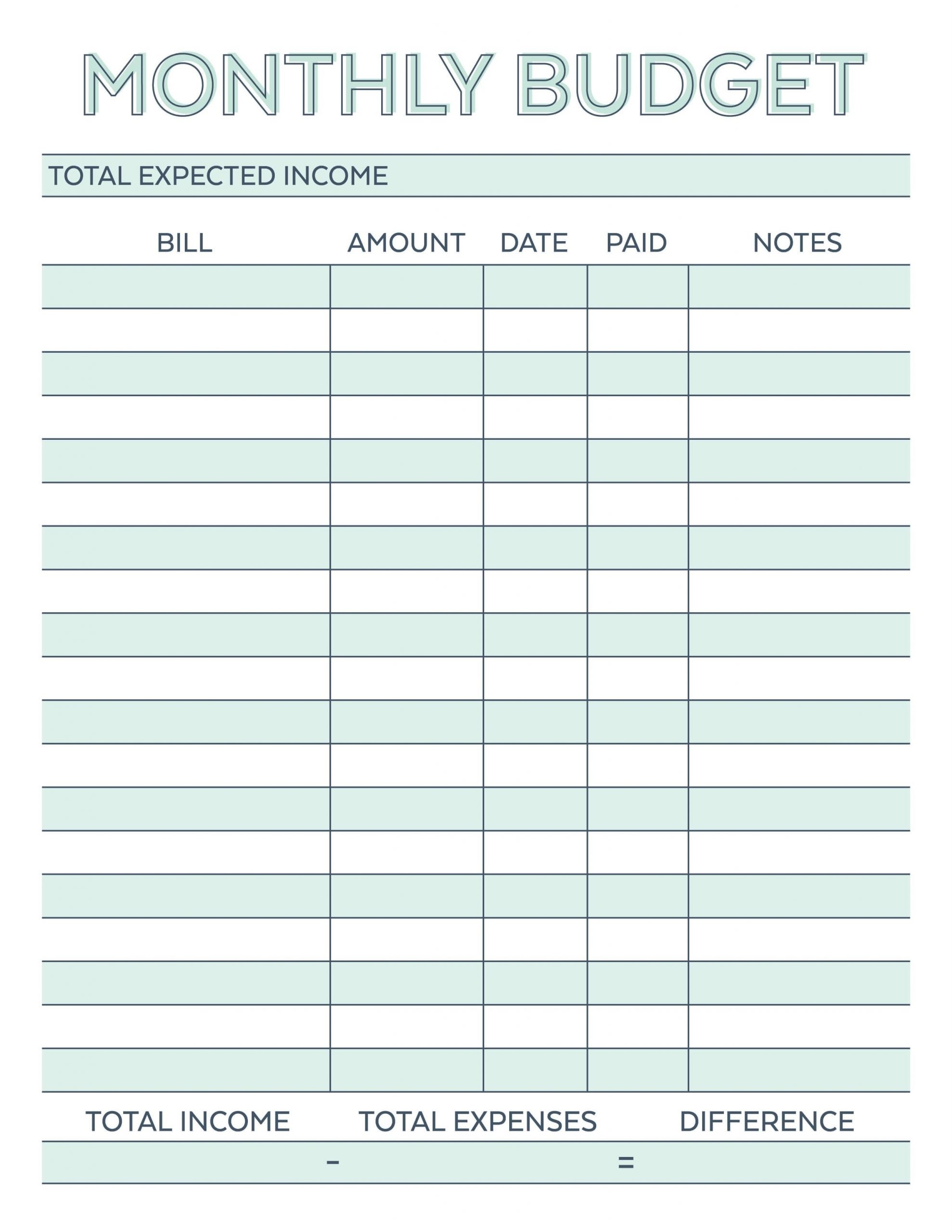 Pin By West On Planner Budget Spreadsheet Plate Money-2020 Monthly Bill Planner Printable