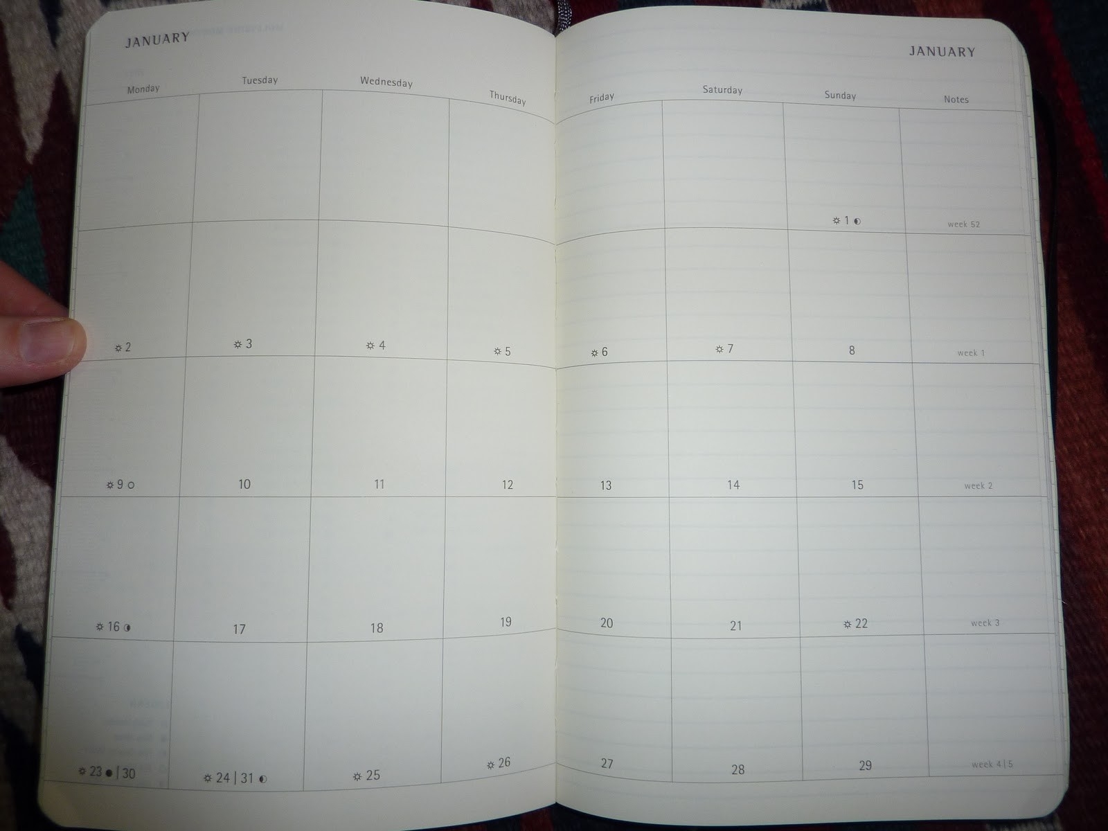 Plannerisms: 2012 Moleskine Monthly Notebook-Notebook With Monthly Calendar