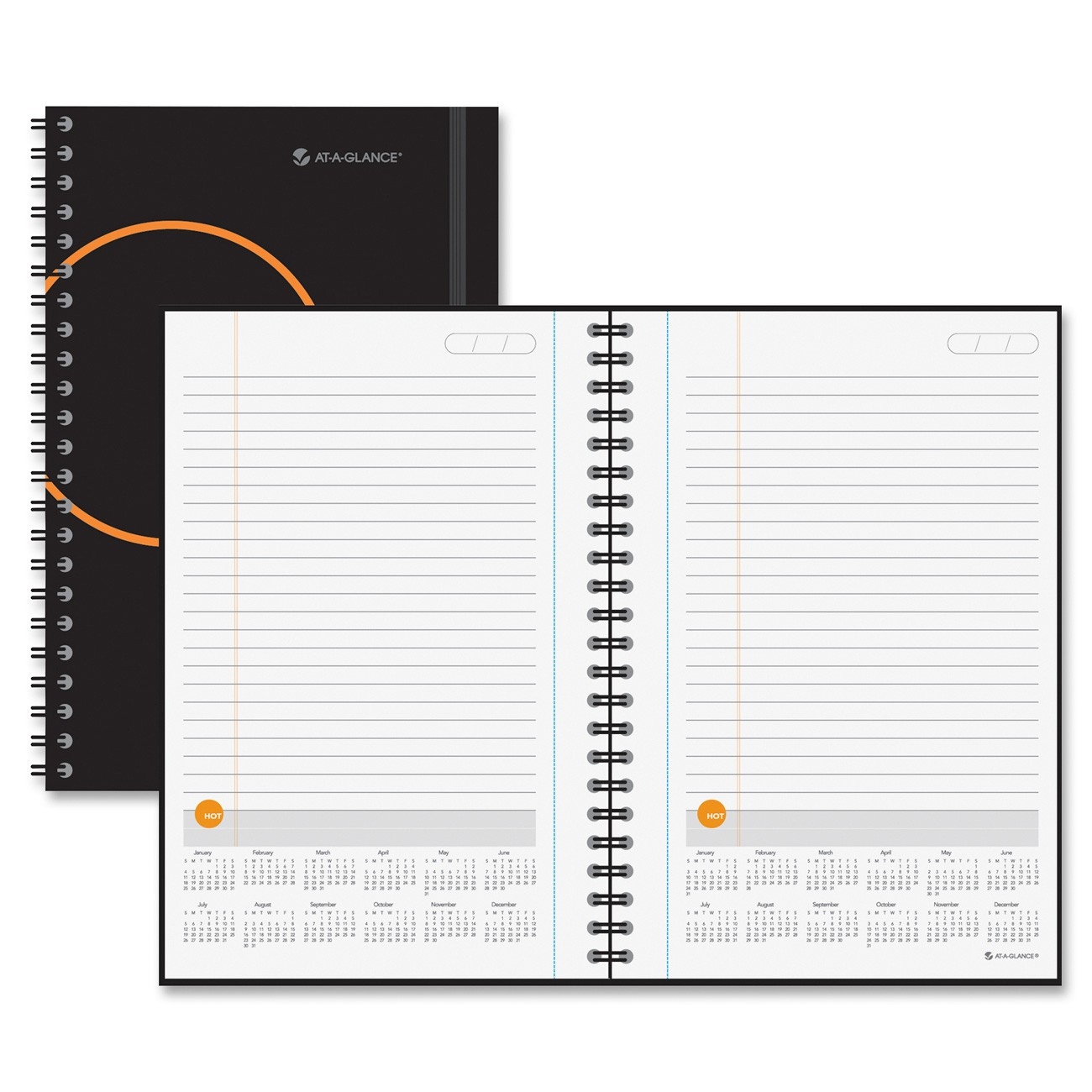 Planning Notebook Lined With Monthly Calendars-Notebook With Monthly Calendar