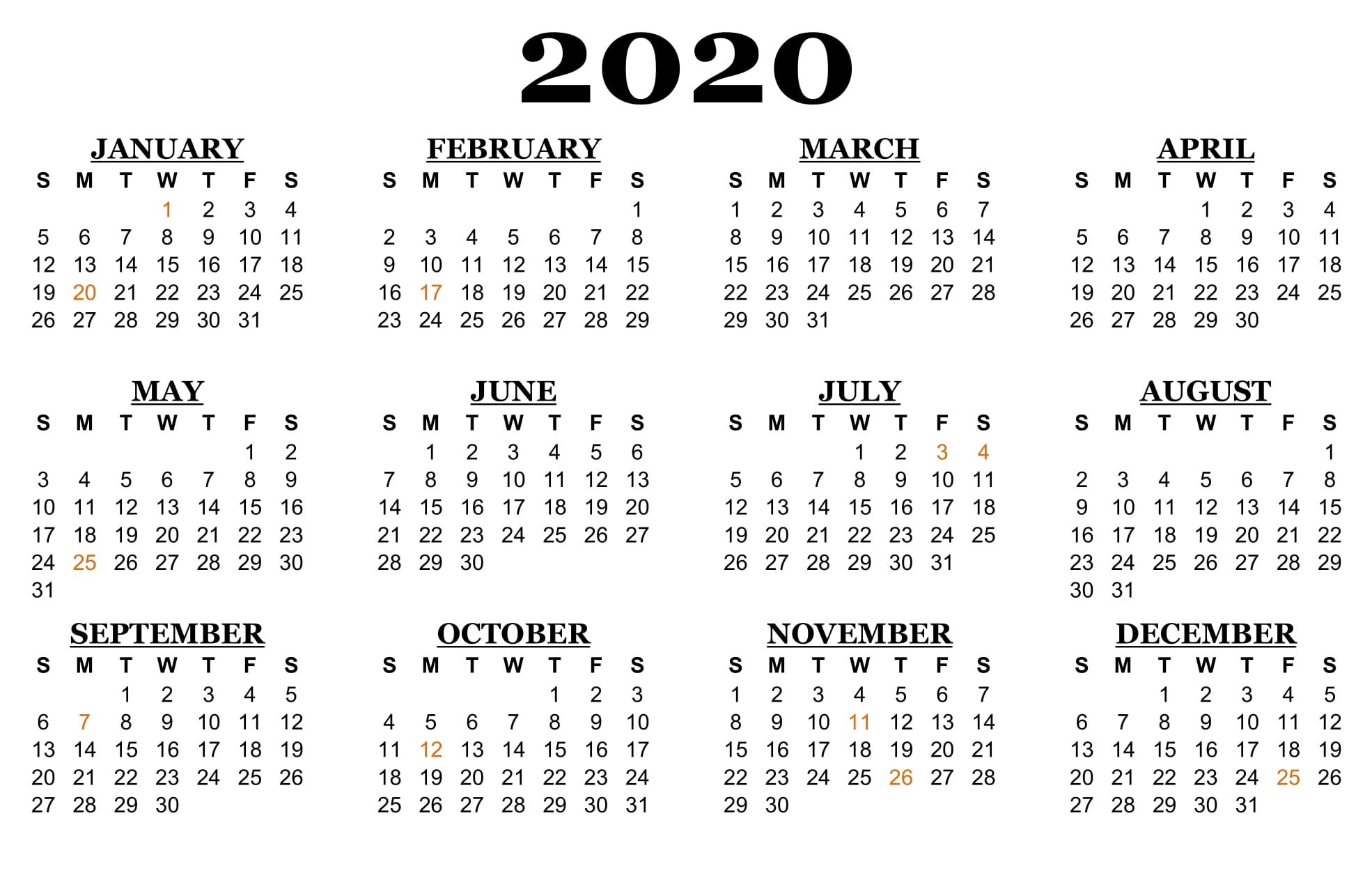 Printable 2020 2020 School Calendar - Monte-2020 Calenderwa School Holidays Printable