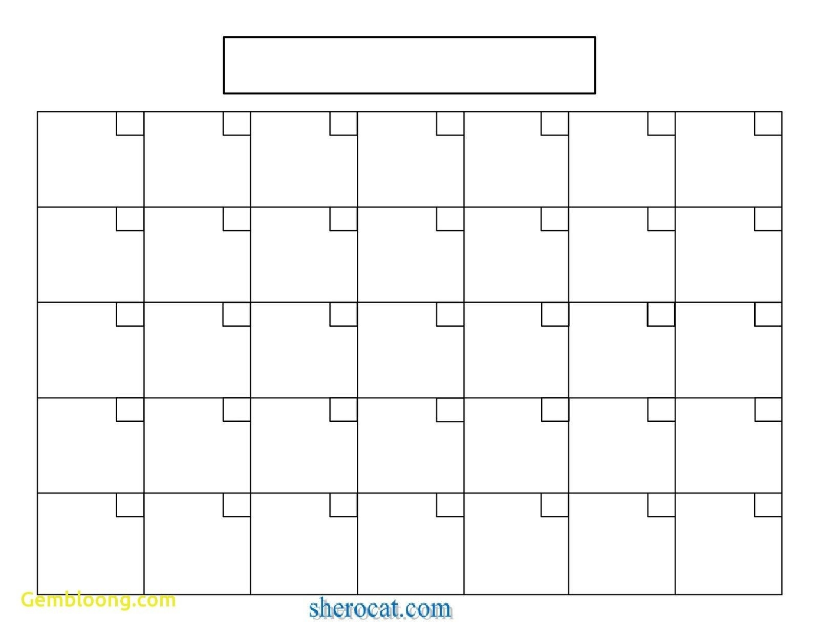 Printable Blank Calendar Template Elegant Blank Calendar-Blank Calendar Grid Printable