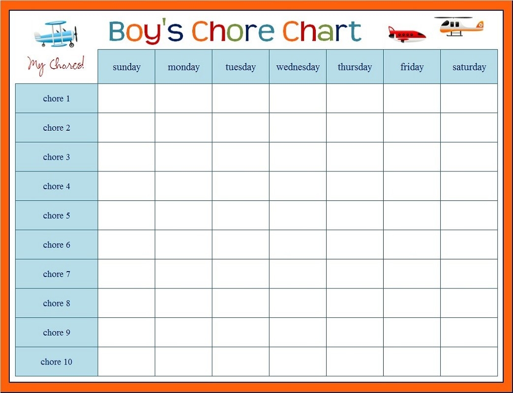 Reward Chart Template For Best Chart | Printable Shelter-Monthly Behavior Charts Printable
