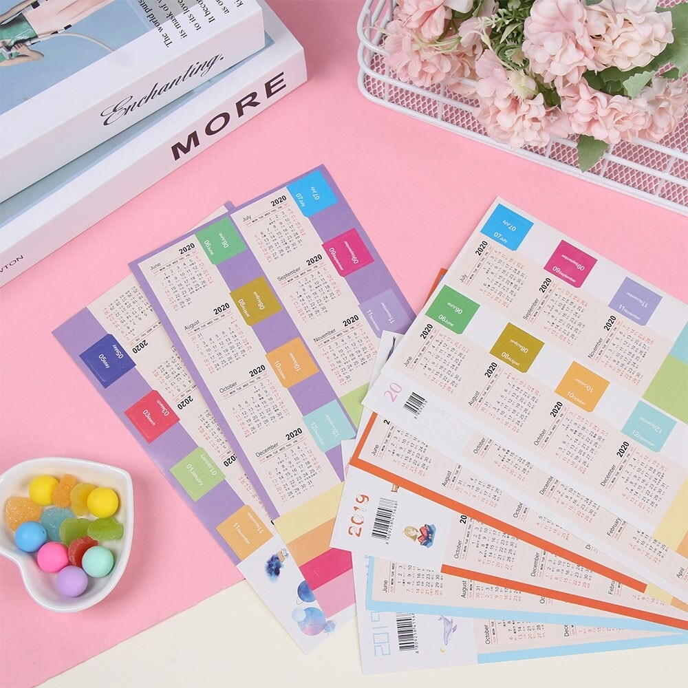 Us $0.81 7% Off|2 Sets 2020 Monthly Calendar Sticker Diary Planner Notebook  Decor Scrapbook Decorative Stickers Index Label Schedule-Notebook With Monthly Calendar