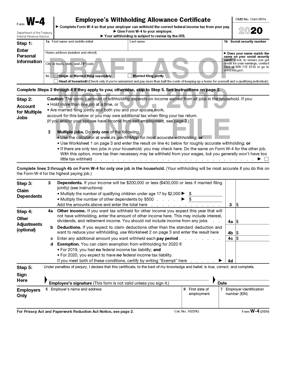 2020 W9 Blank Tax Form | Example Calendar Printable (With-2020 W9 Blank Tax Form