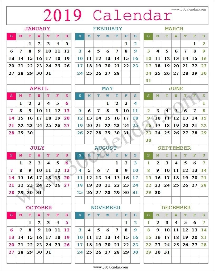 Cute 2019 Calendar Printable (With Images) | Calendar-Blankcalendar Week Of 7/22