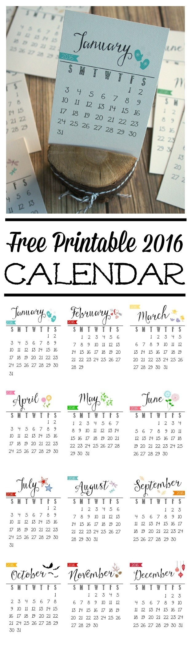 Free 2016 Printable Calendar - Clean And Scentsible-Blankcalendar Week Of 7/22