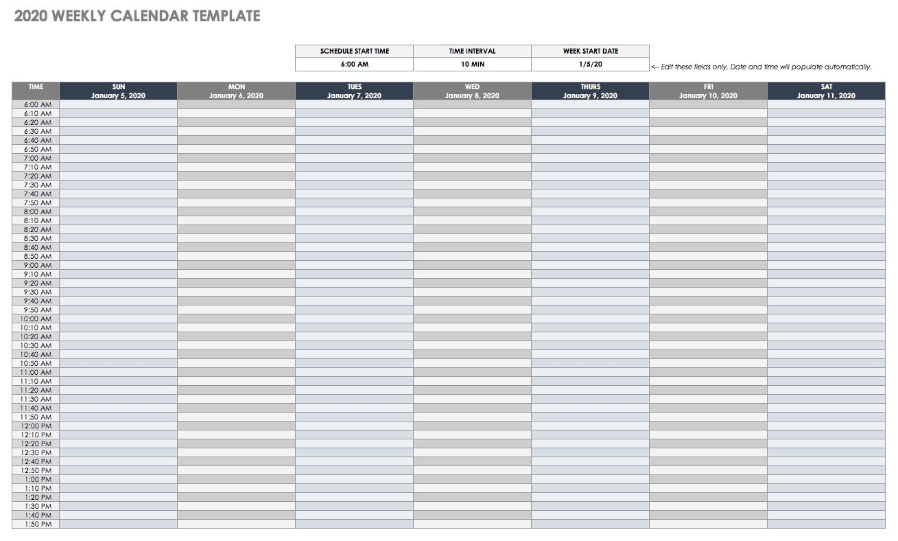 Monthly Calendar Template On Google Sheets