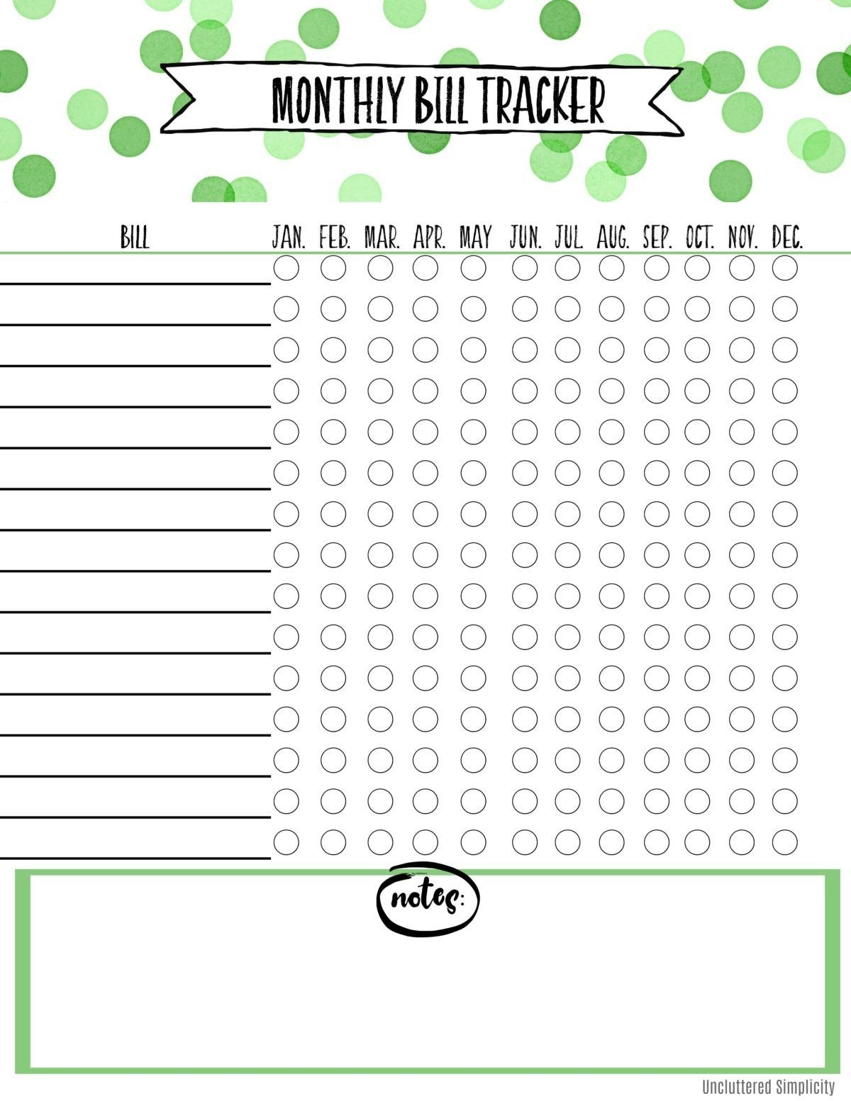 Free Printable Monthly Bill Payment Tracker: Organize Your-Printable Monthly Bill Calendar Free
