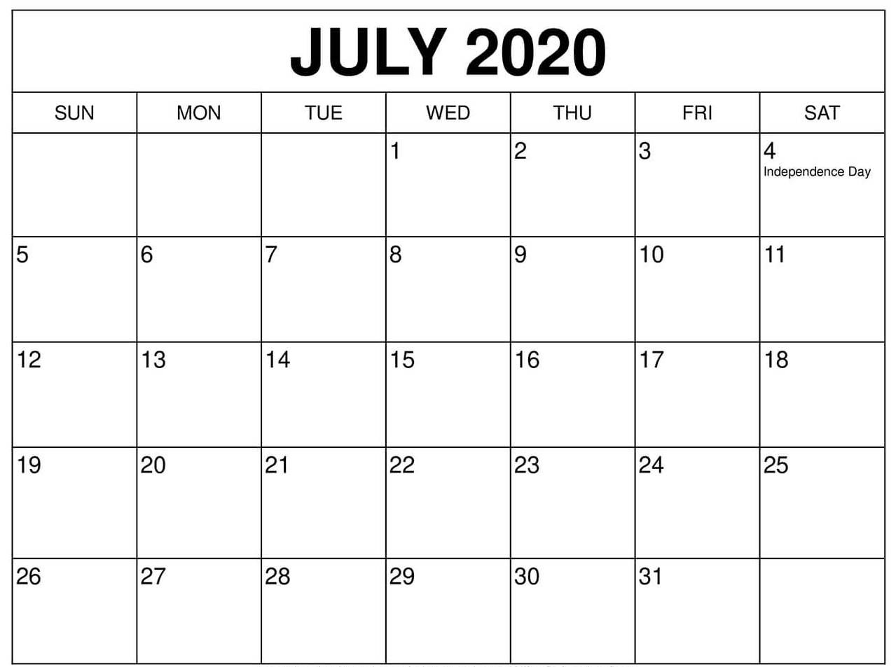 July 2020 Calendar Us Printable With Federal Holidays - Web-Nz School Holidays 2020