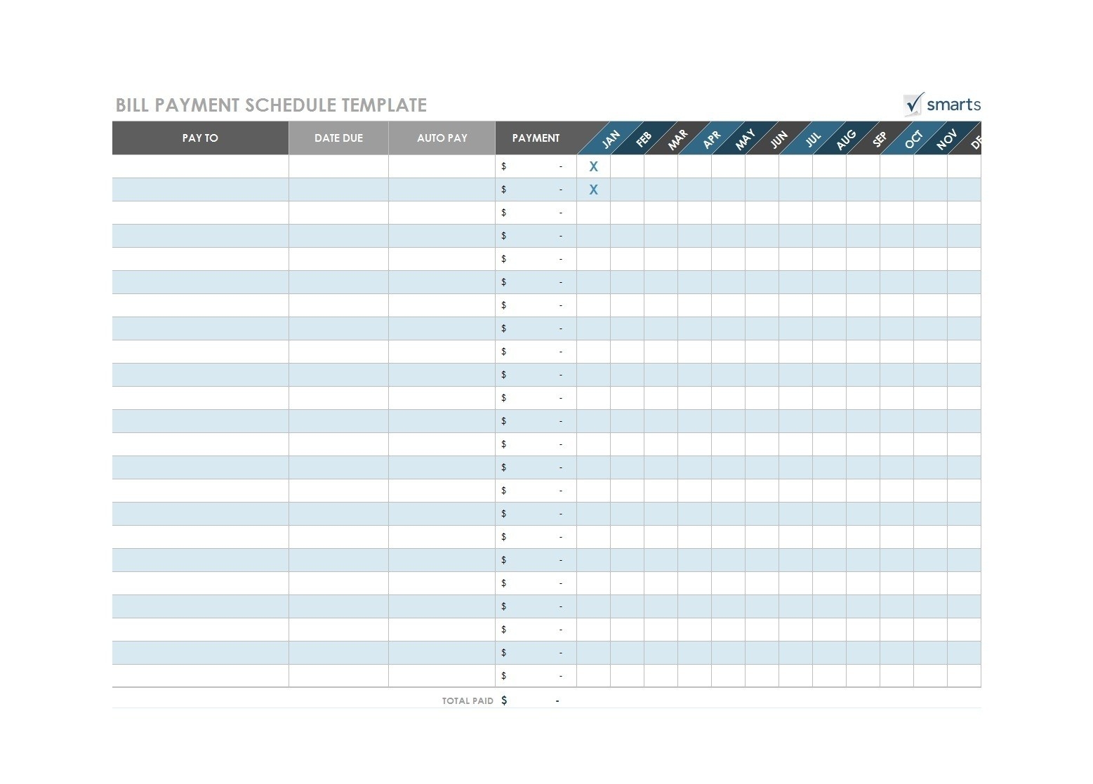 Bill Paying Calendar Template Calendar Template Printable