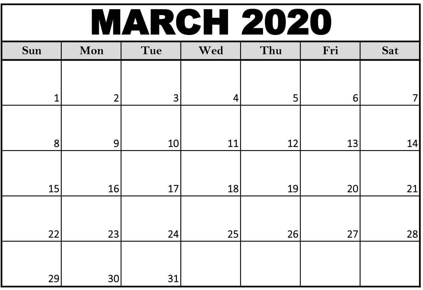 March 2020 Calendar Printable With Notes Excel Size - Set-2020 Calendar Excel Template