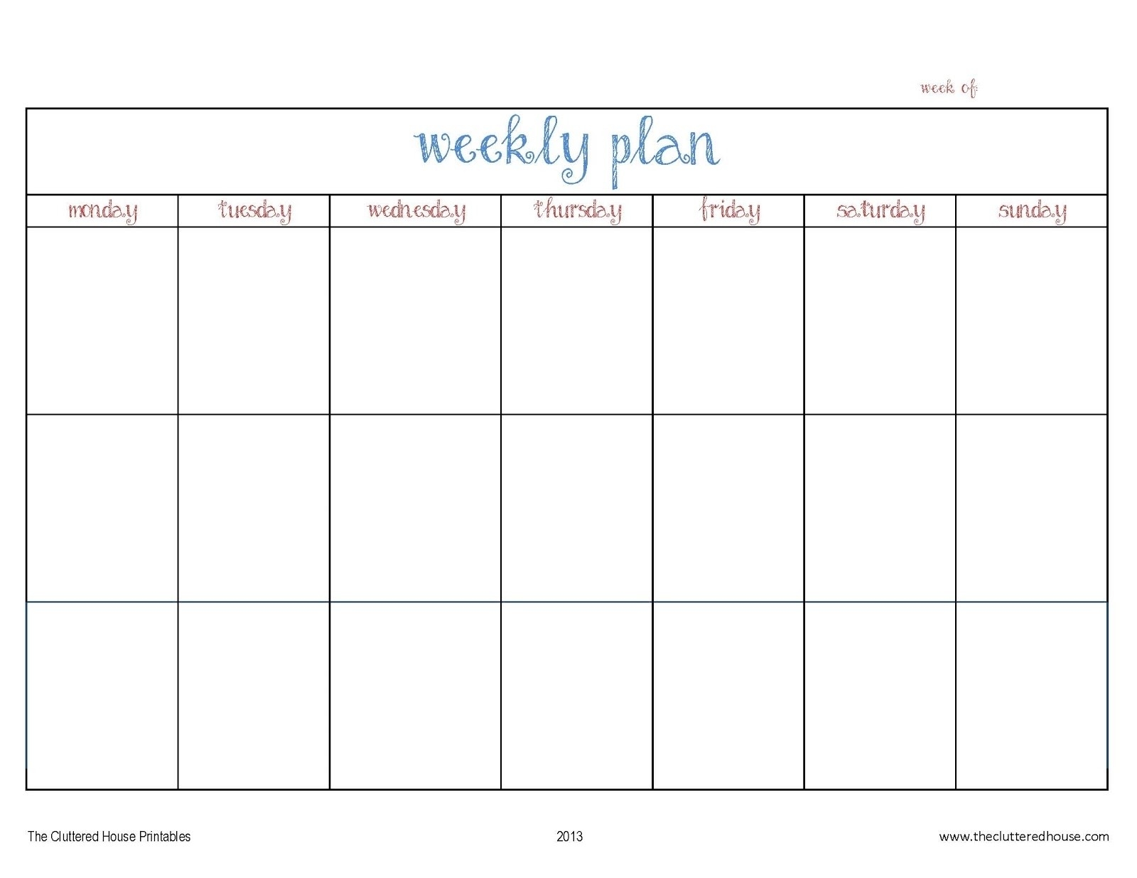 Monday To Friday Planner Template | Calendar For Planning-Monday Friday Blank Calendar