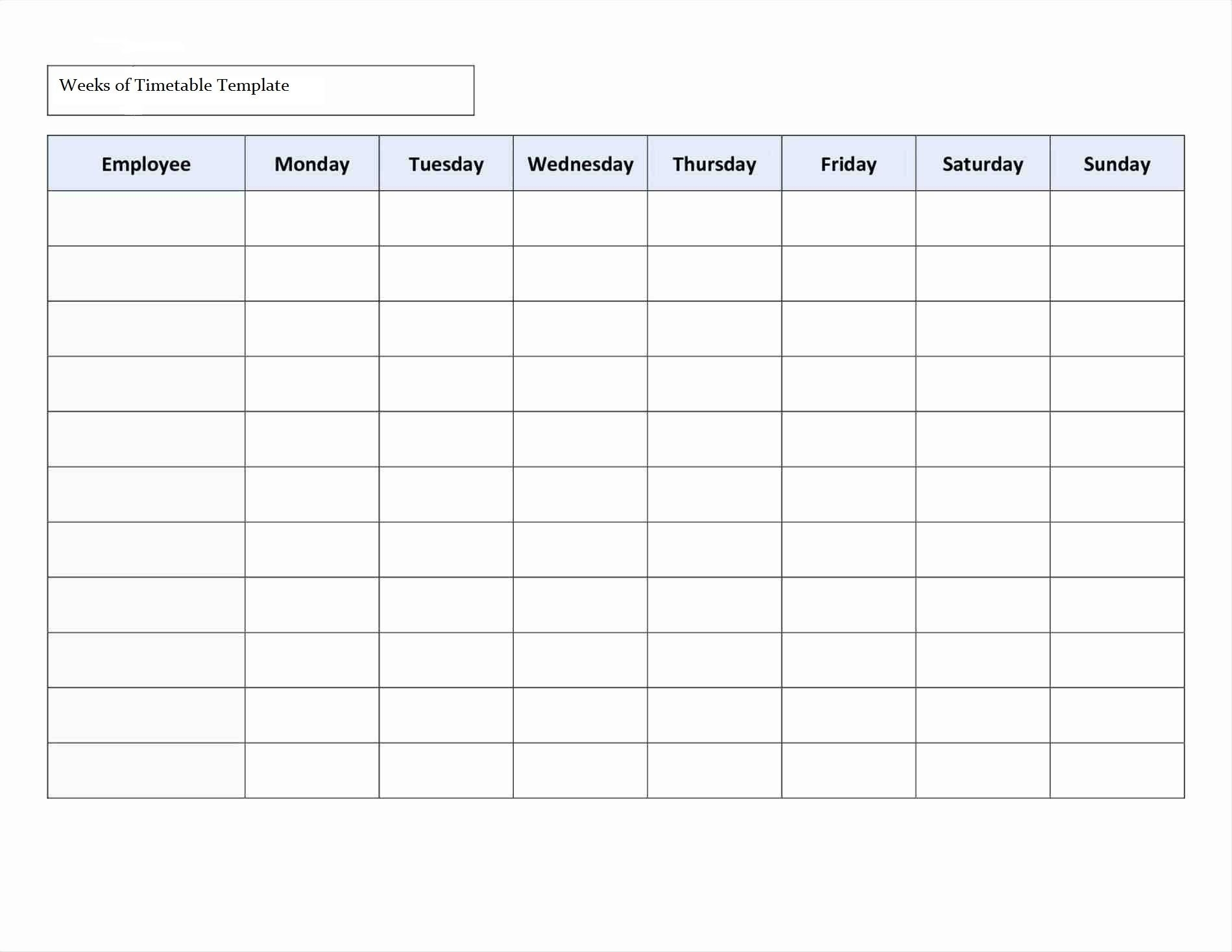 Timetable Template #dailytimetabletemplate (With Images-Monday To Friday Timetable Template