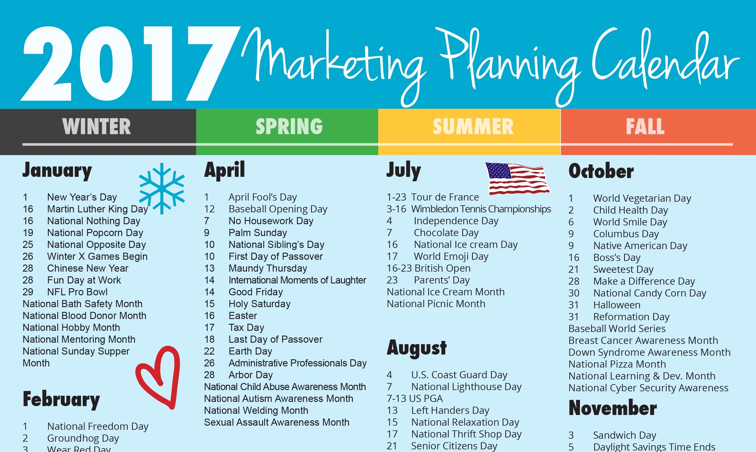 Ultimate 2017 Marketing Planning Calendar - Vandenberg Web +-August Monthly Awareness Calendar