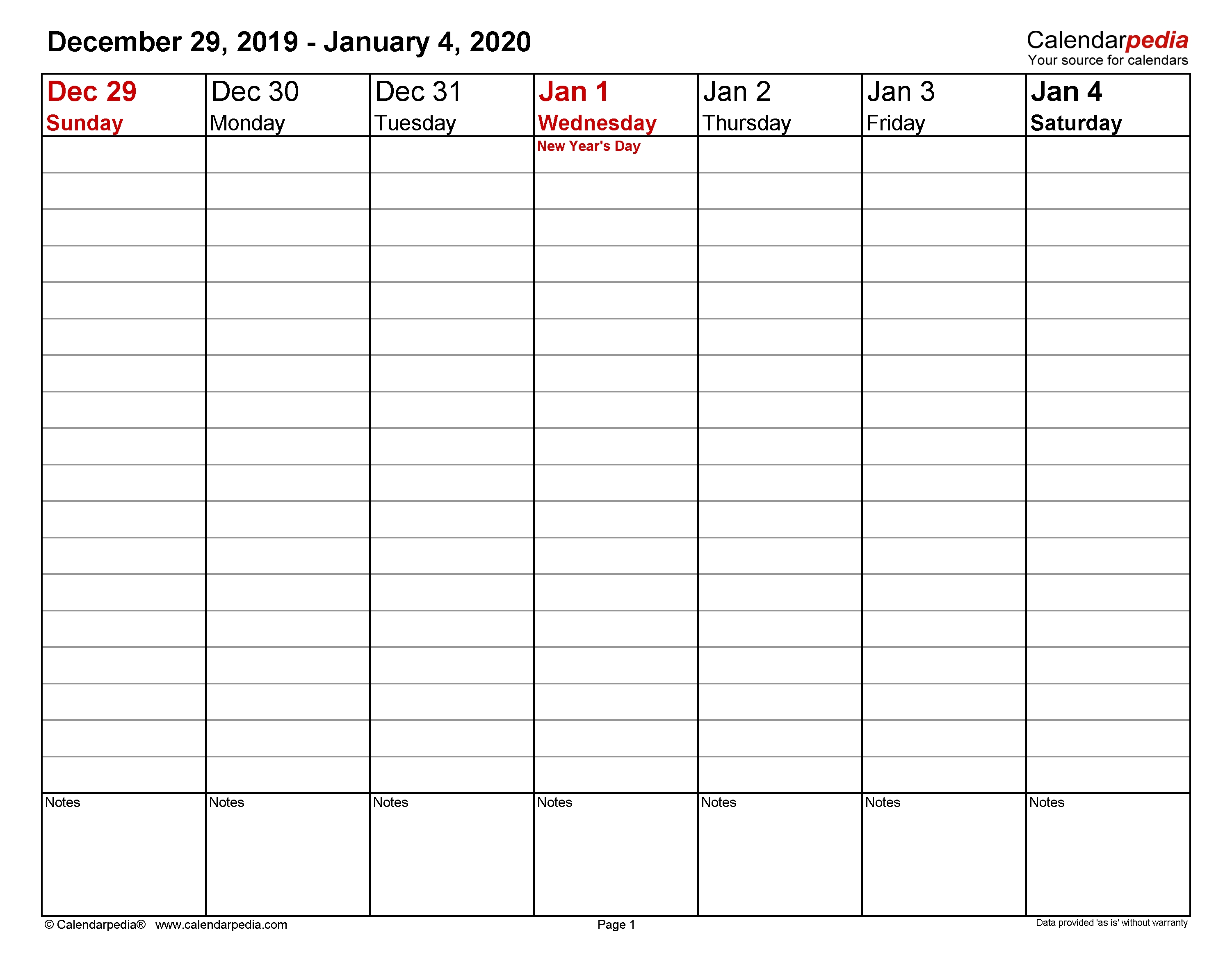 Weekly Calendars 2020 For Word - 12 Free Printable Templates-Day To Day Calendar Template 2020