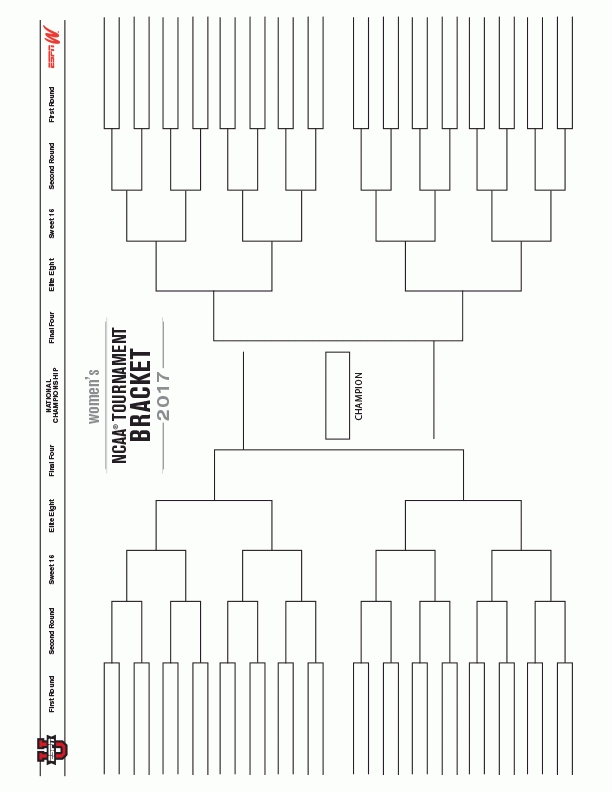 2017 Ncaa Tournament Bracket - March Madness Tournament Brackets - Espn-Printable Monthly Blank Calendars Showing Nfl Games