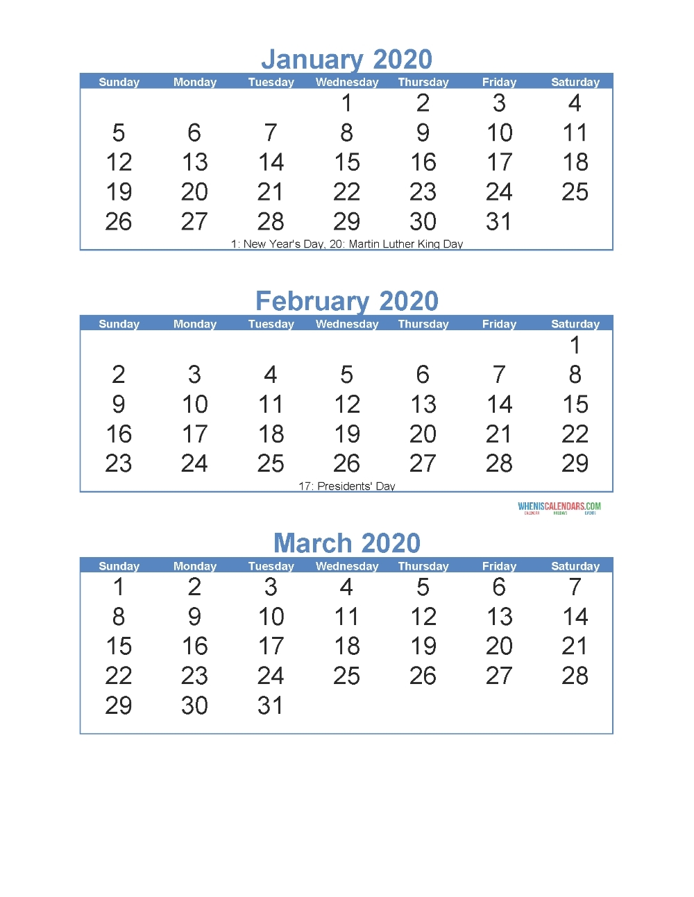 2020 Calendar With Days Numbered | Calendar Template 2020-Fill In Printable Calendar 2021