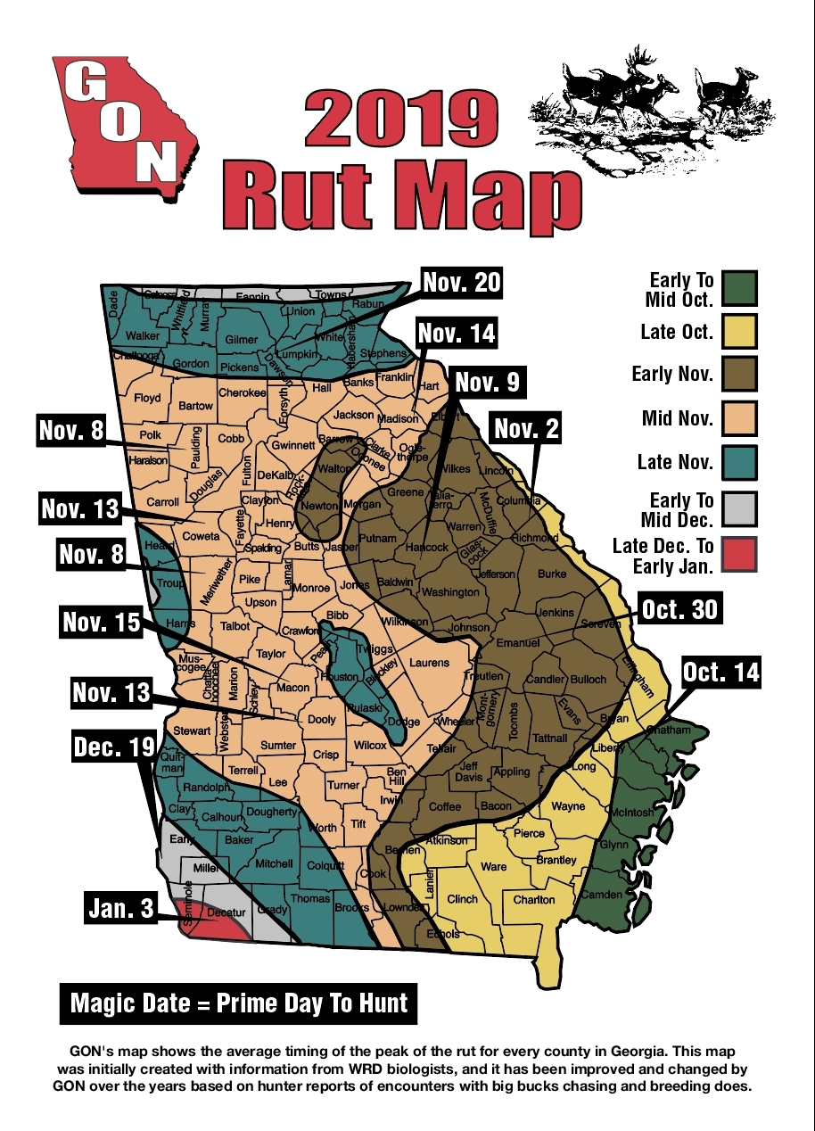 2020 Deer Rut Prediction – Template Calendar Design-Indiana 2021 Deer Calender