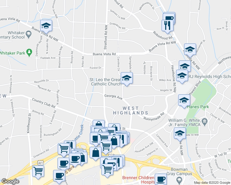 2021 Georgia Avenue, Winston-Salem Nc - Walk Score-Georgia Rut Map 2021