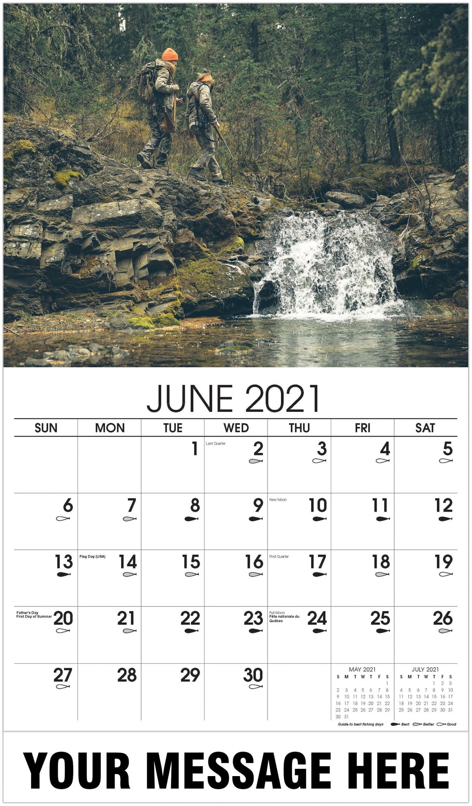 2021 Promotional Advertising Calendar | Fishing And Hunting-Indiana 2021 Deer Calender