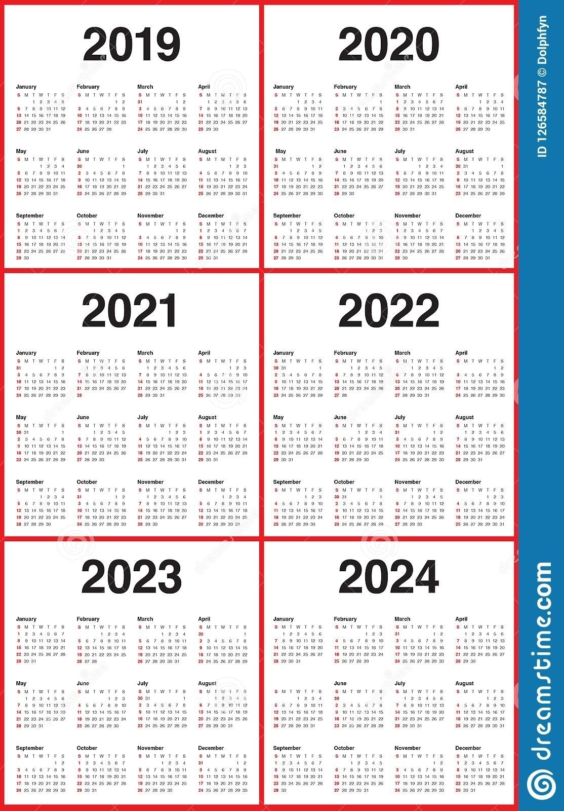 3 Year Calendar 2021 To 2023 Printable Template Calendar