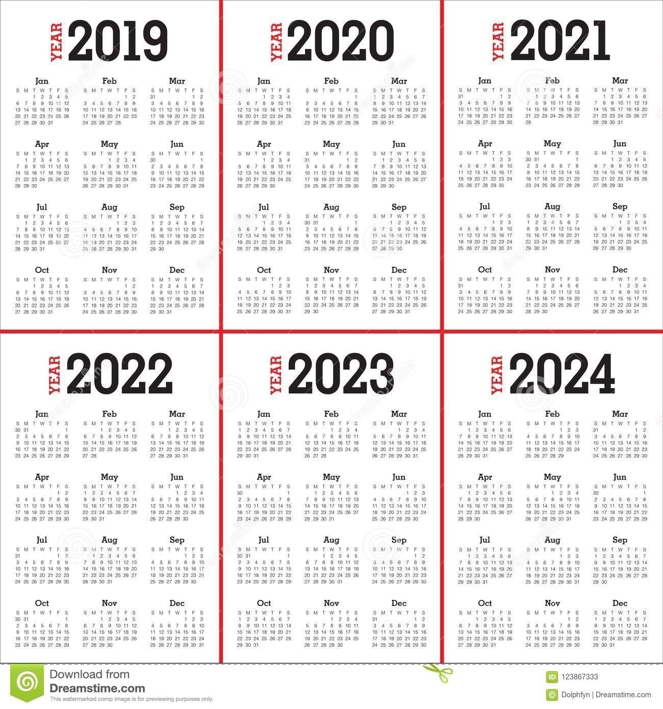 3 Year Calendar 2022 To 2024 | Month Calendar Printable-3 Year Calendar 2021 To 2023