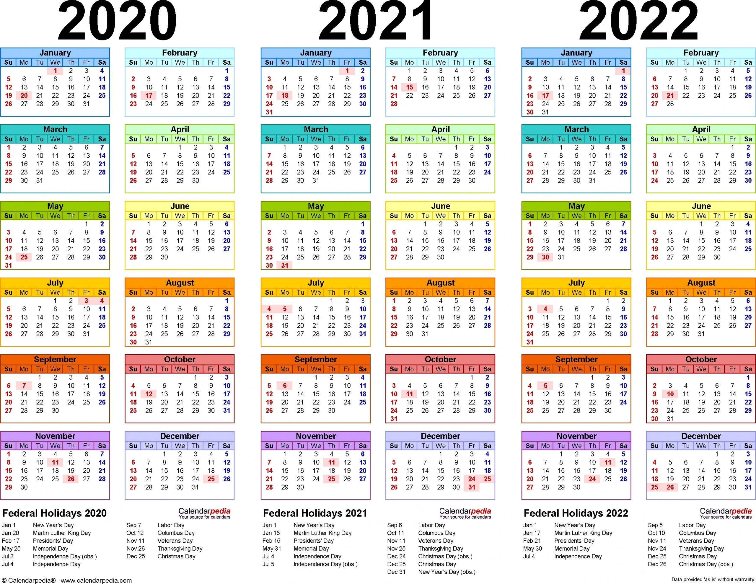 3 Year Calendar Planner | Ten Free Printable Calendar 2020-2021-Fill In Printable Calendar 2021