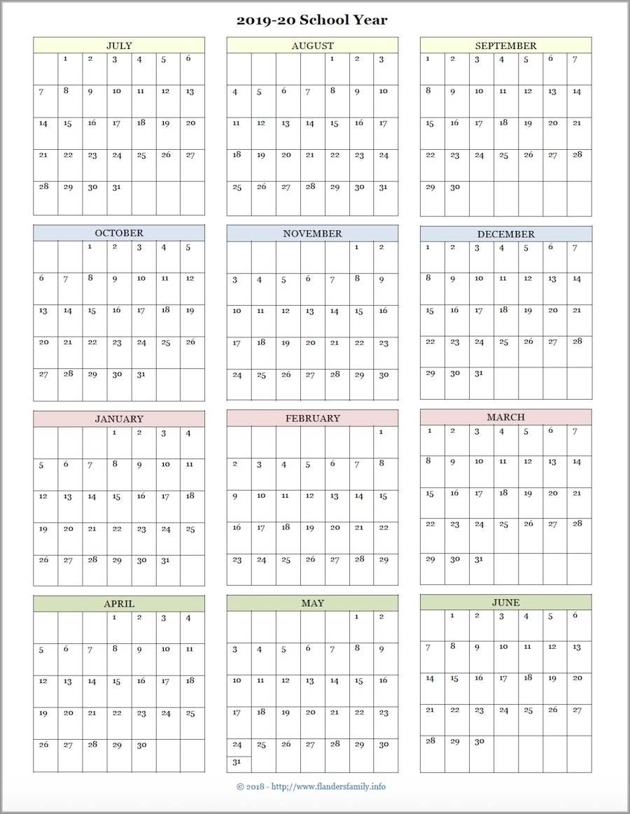 Blank Calendar 2019 2020 To Fill In - Calendar Inspiration Design-Blank Fill In Calendars 2021 Printable