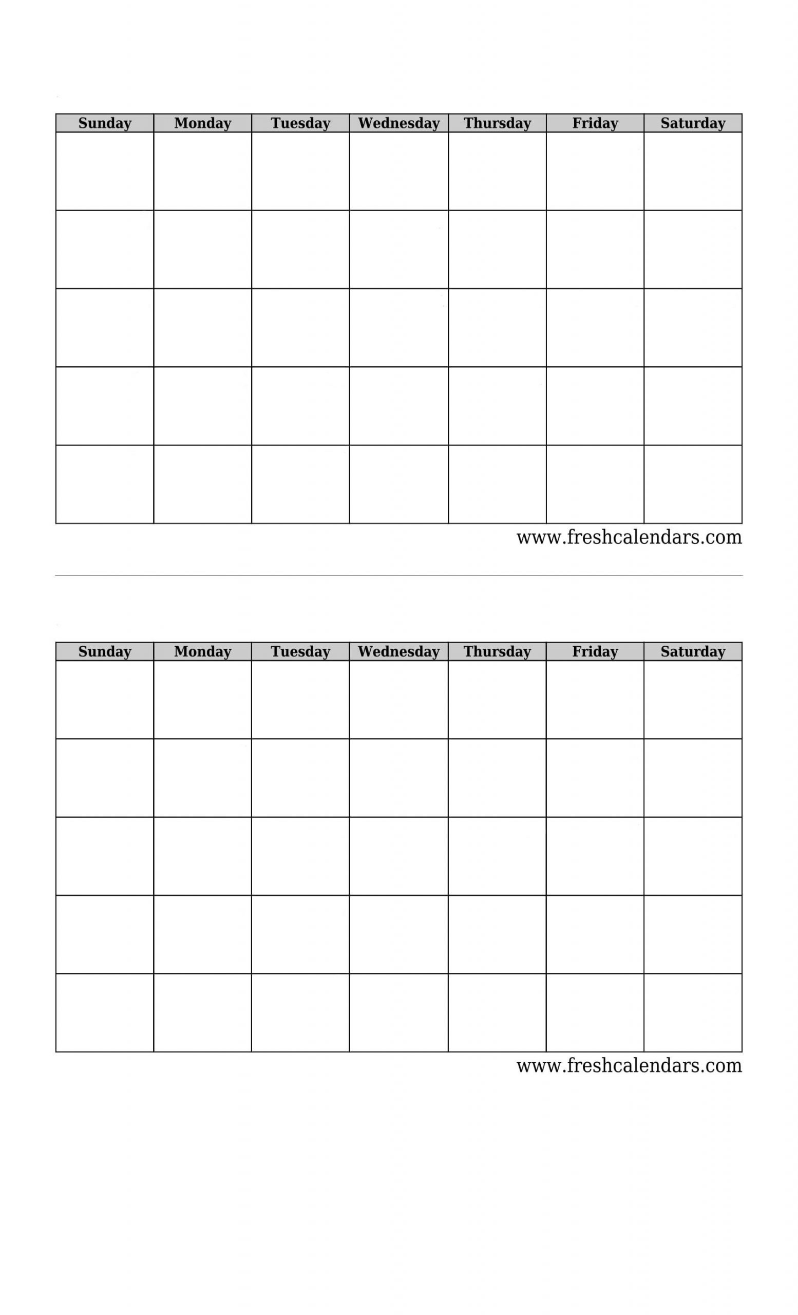 Blank Calendar Sunday Through Saturday | Calendar Printable Free-Sunday Through Saturday Calendar