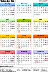 Calendar 2021 (Uk) - Free Printable Microsoft Excel Templates-Large Number Flip Calendar 2021