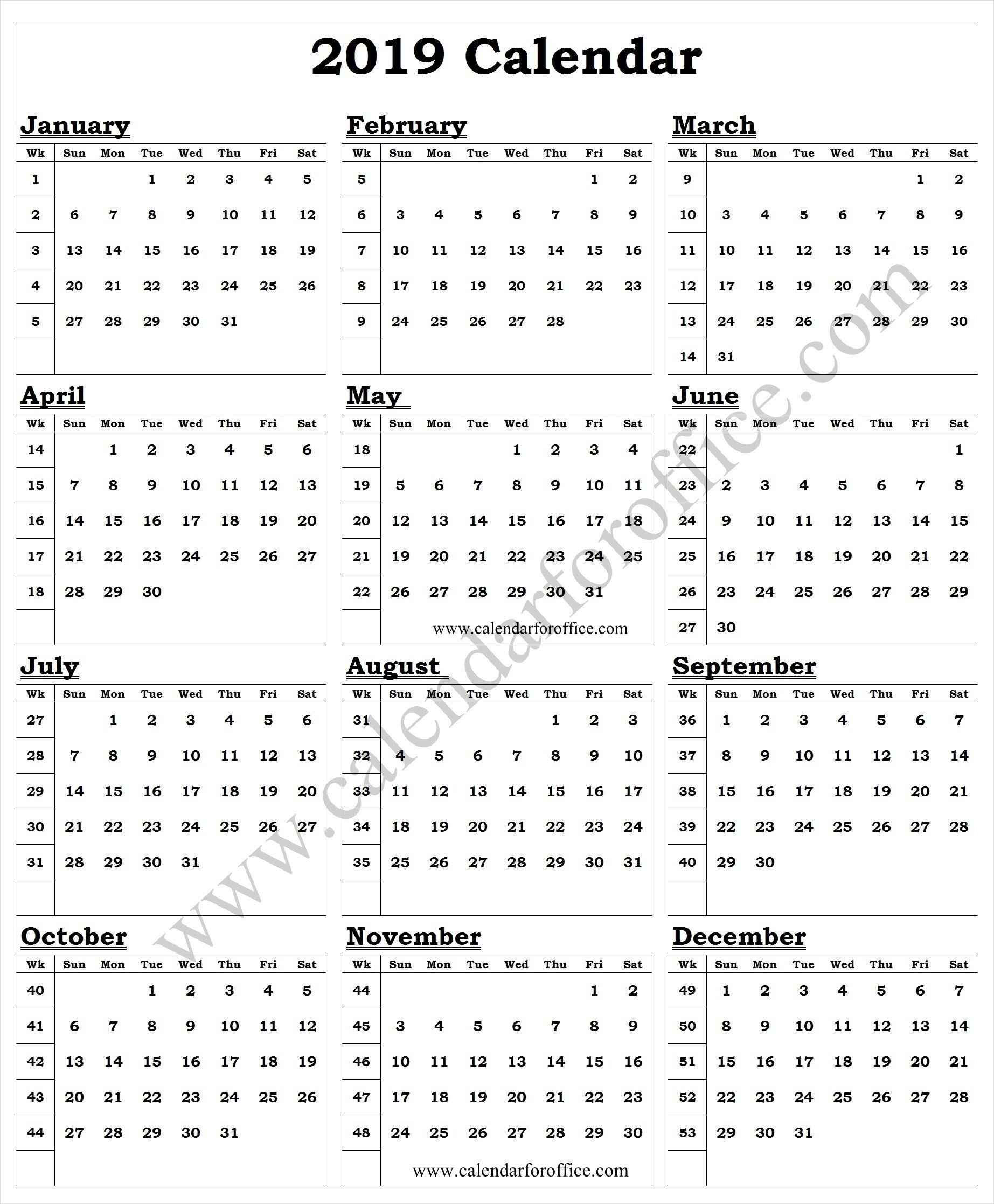 Calendar Week Of The Year | Ten Free Printable Calendar 2020-2021-Yearly Week Number Calendar Excel0.