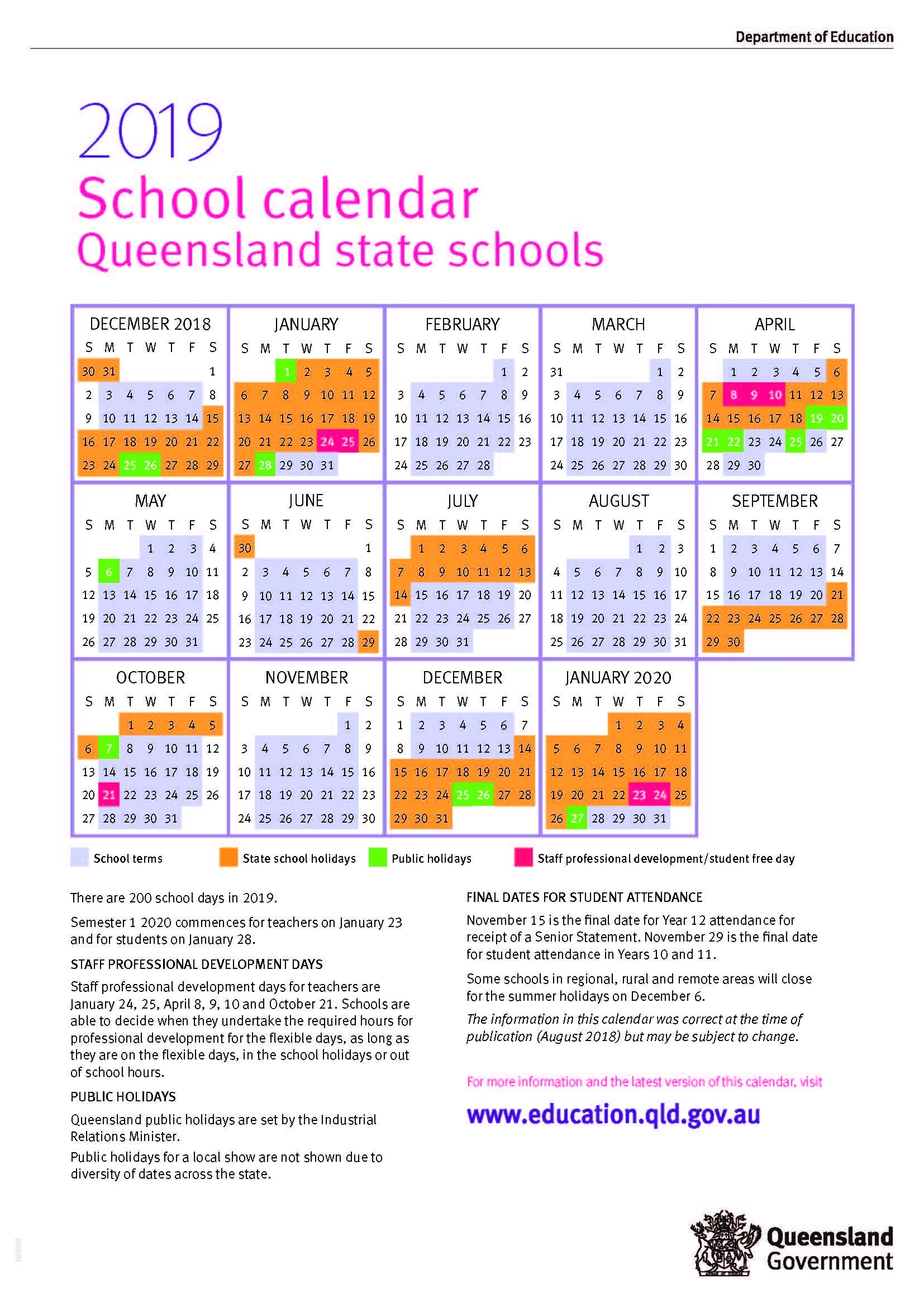 Queensland School Calendar 2024 - Kimmy Ashleigh