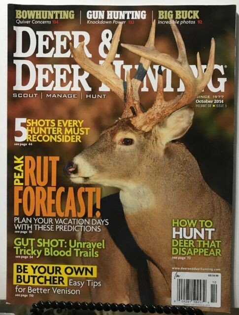 Deer &amp; Deer Hunting Rut Forecast How To Hunt Butcher Oct 2014 Free Shipping Jb | Ebay-Deer And Deer Hunting Rut Prediction 2021