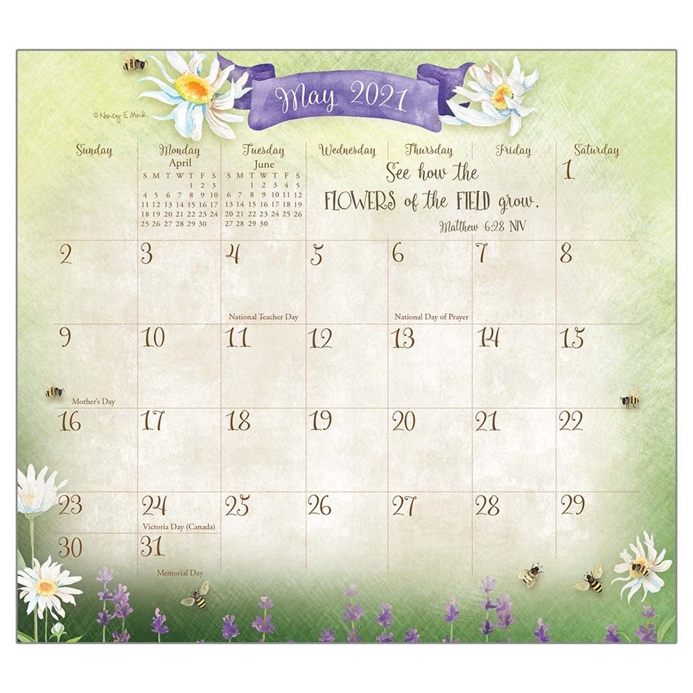 Faithful Heart And Home 2021 Magnetic Calendar Pad Mcp57657-I Heart Naptime Calendar 2021