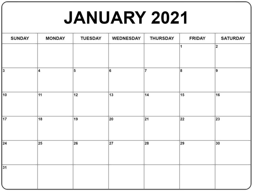 Free January 2021 Calendar Printable Blank Templates-Festive Printable Calendar 2021