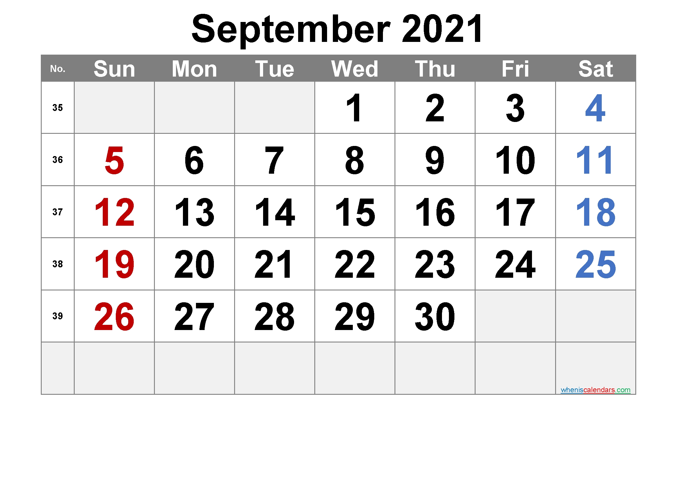 Free Printable September 2021 Calendar (Premium) In 2020 | March Free Printable Calendar-Sepetember 2021 Calendar With Big Numbers