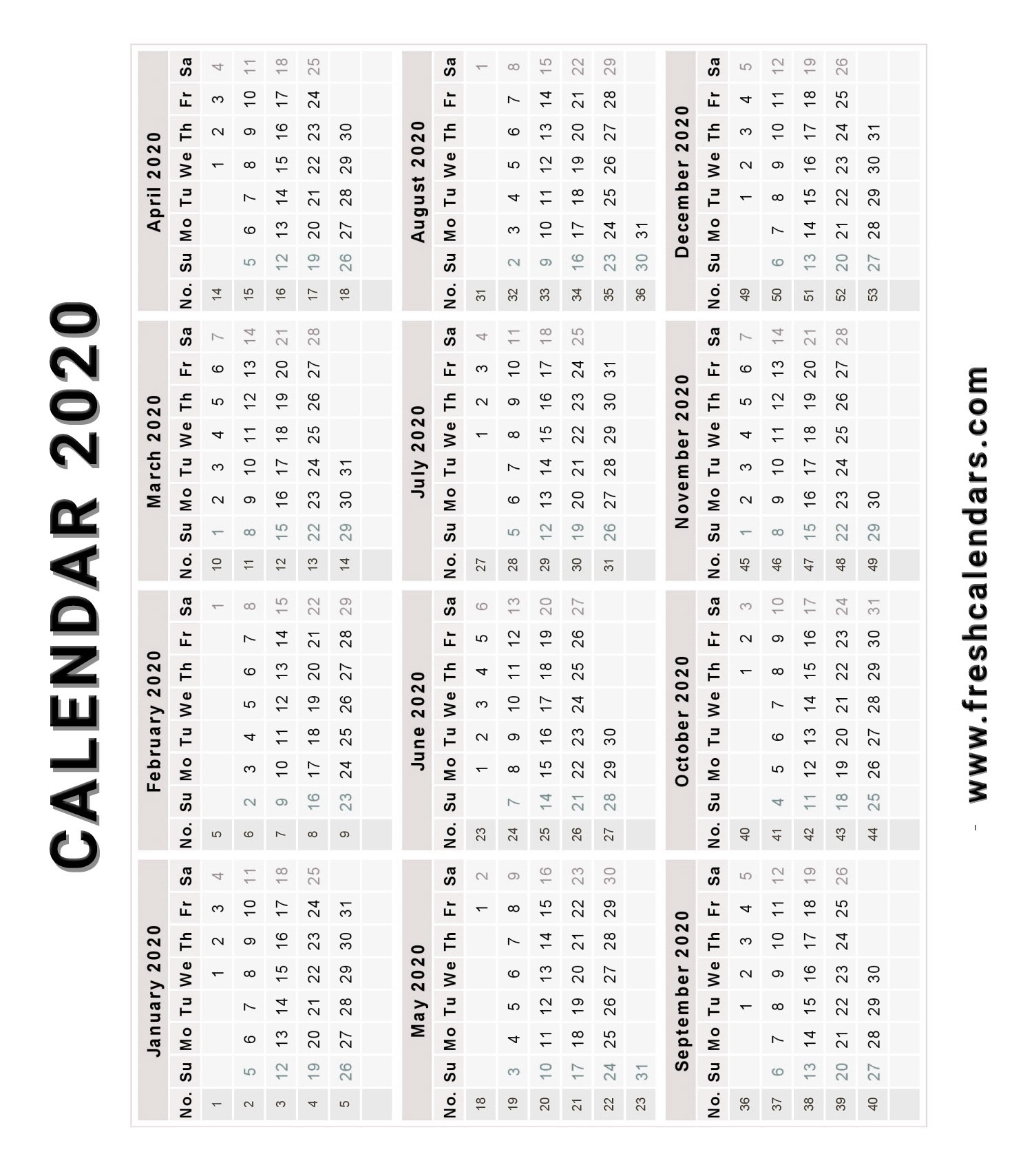 Free Printable Vertical Calendar 2020 | Month Calendar Printable-Monthly Fill In Calendar 2021