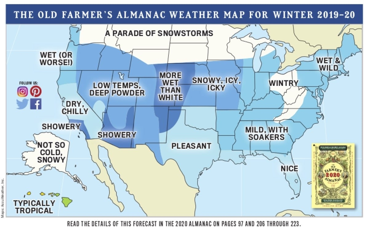 Old Farmer&#039;S Almanac Winter 2019/20 Forecast: Never-Ending Winter Will Bring Big Chills And-2021 Indiana Rut Prediction