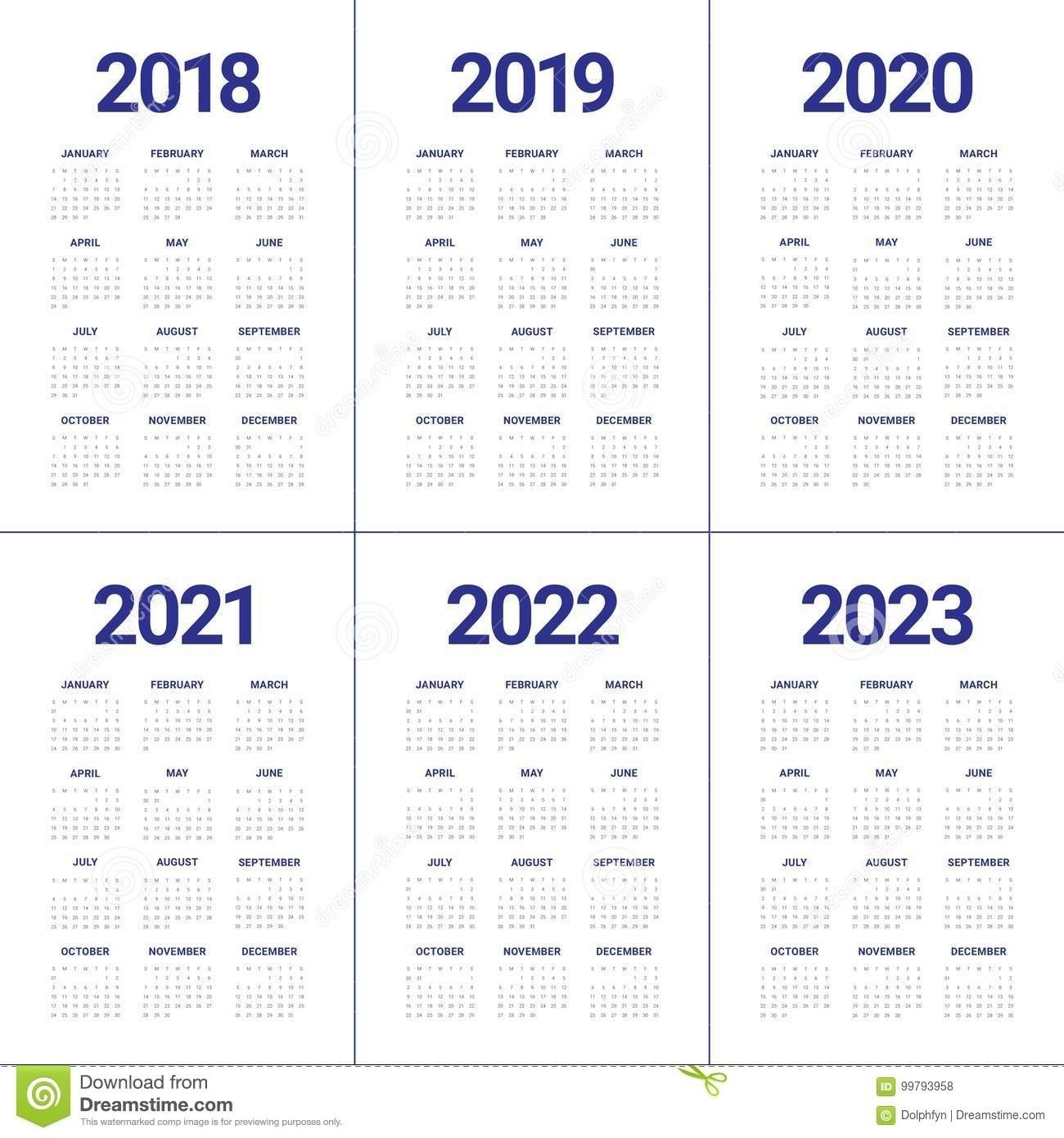 3 Year Calendars 2021 2022 2023 Free Printable | Calendar ...