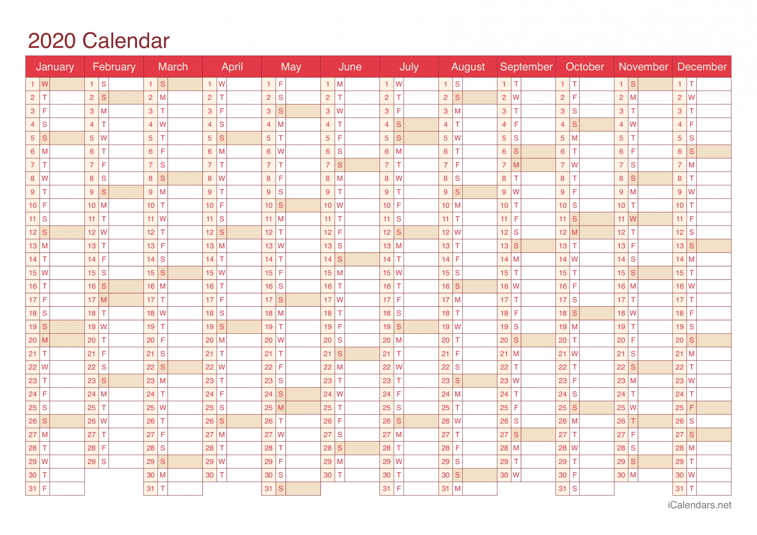 Printable 2020 Calendar With Week Numbers Excel | Calendar Template Printable Monthly Yearly-Yearly Week Number Calendar Excel0.