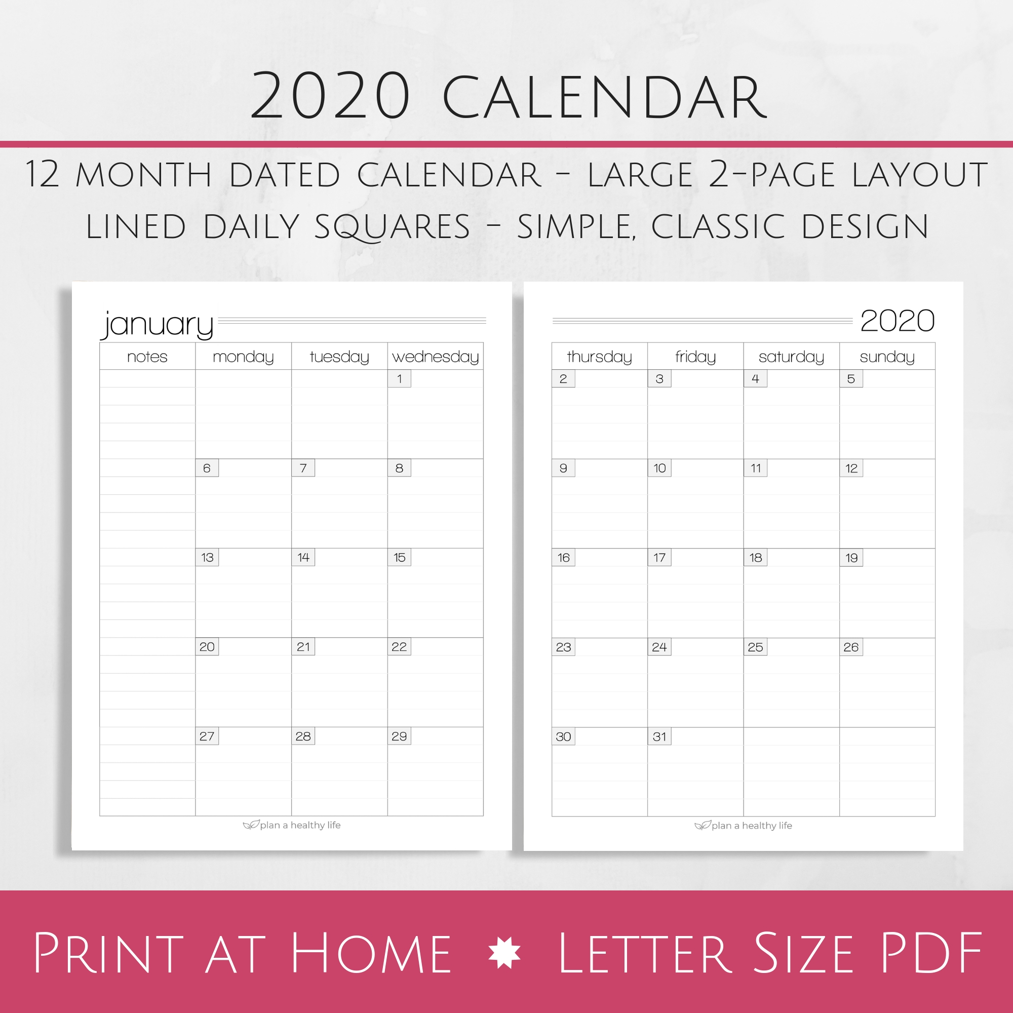 Printable 8.5 X 11 2020 Calendar | Calendar Template Printable Monthly Yearly-8.5 X 11 Printable Calendars