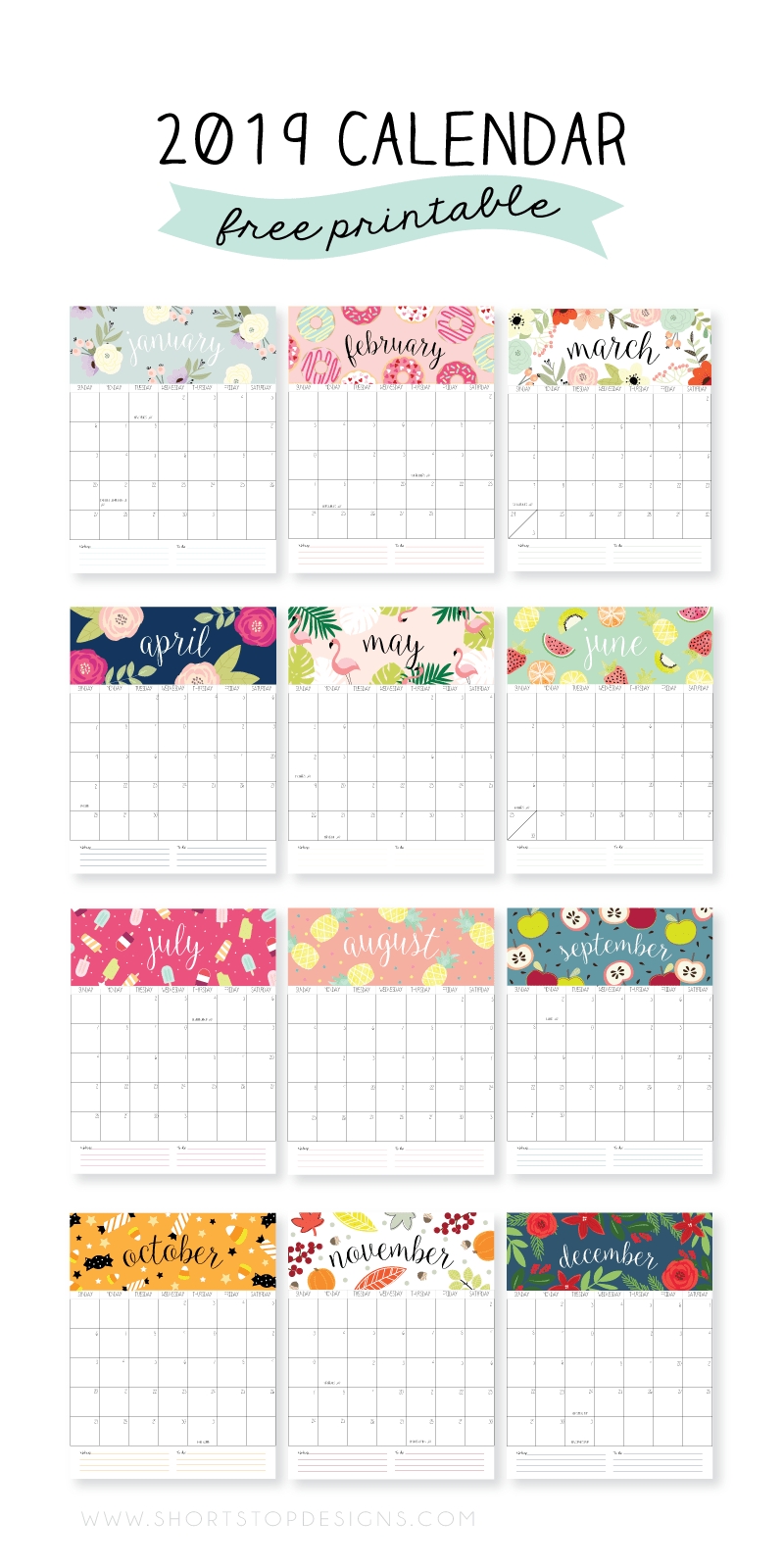 Printable Calendar 2019 Pocket Size | Printable Calendar 2019 2020-Pocket Calendar Free Online