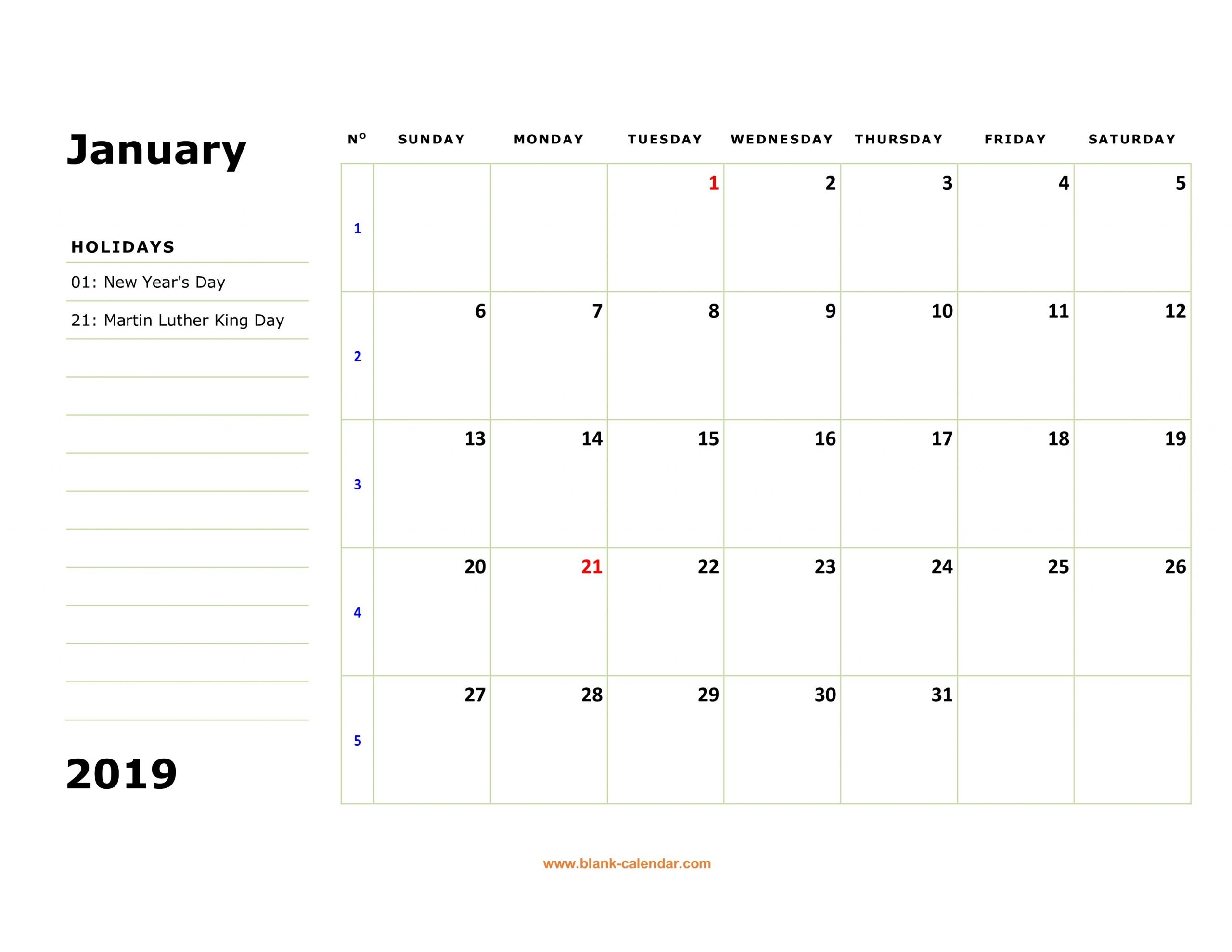 Printable Calendar Monthly 2019-2020 Free 11X17 Large Boxes | Calendar Template Printable-Printable Yearly Calendar With Boxes
