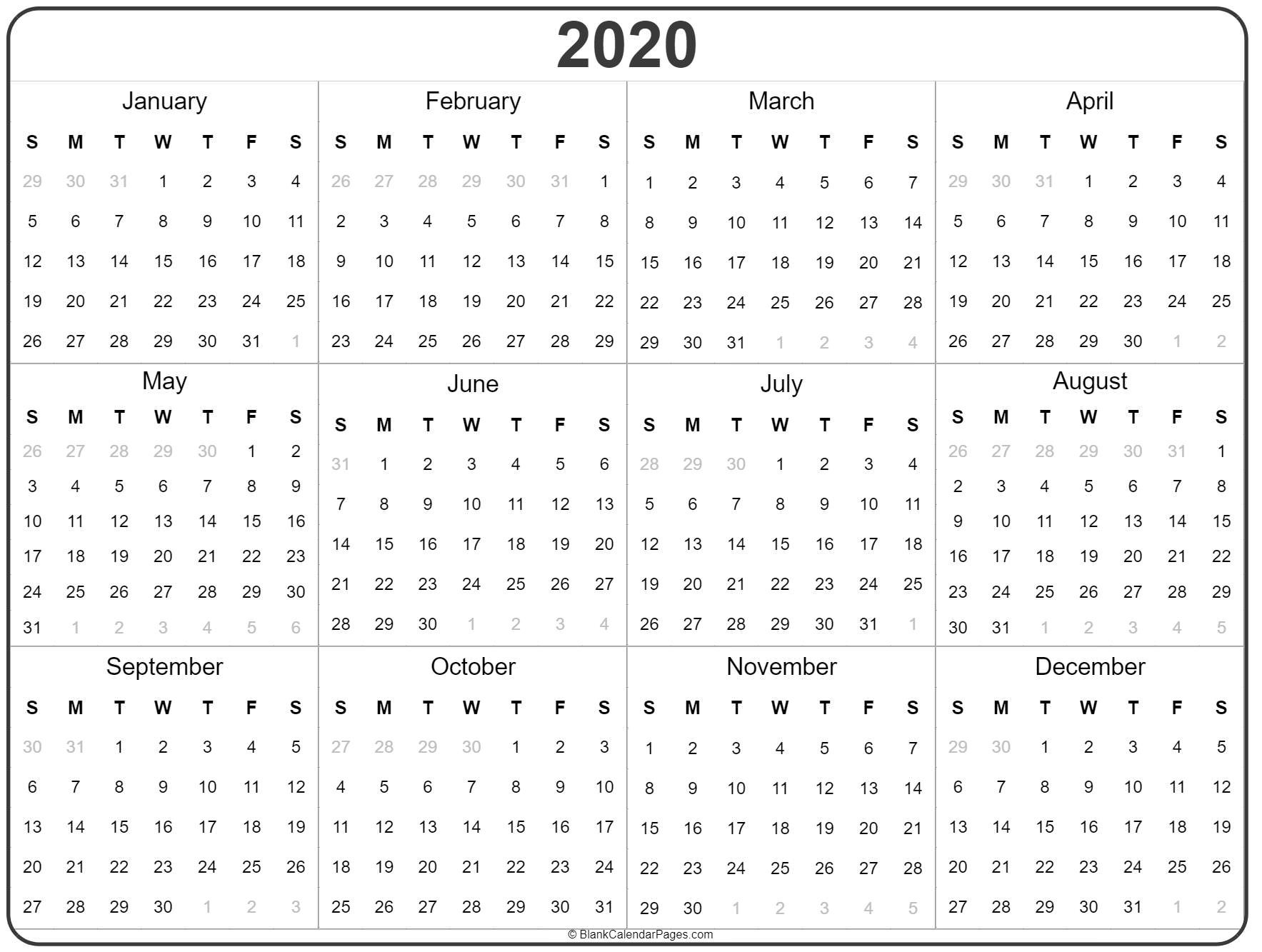 Printable Calendar Year Per Page | Ten Free Printable Calendar 2020-2021-Blank Fill In Calendars 2021 Printable