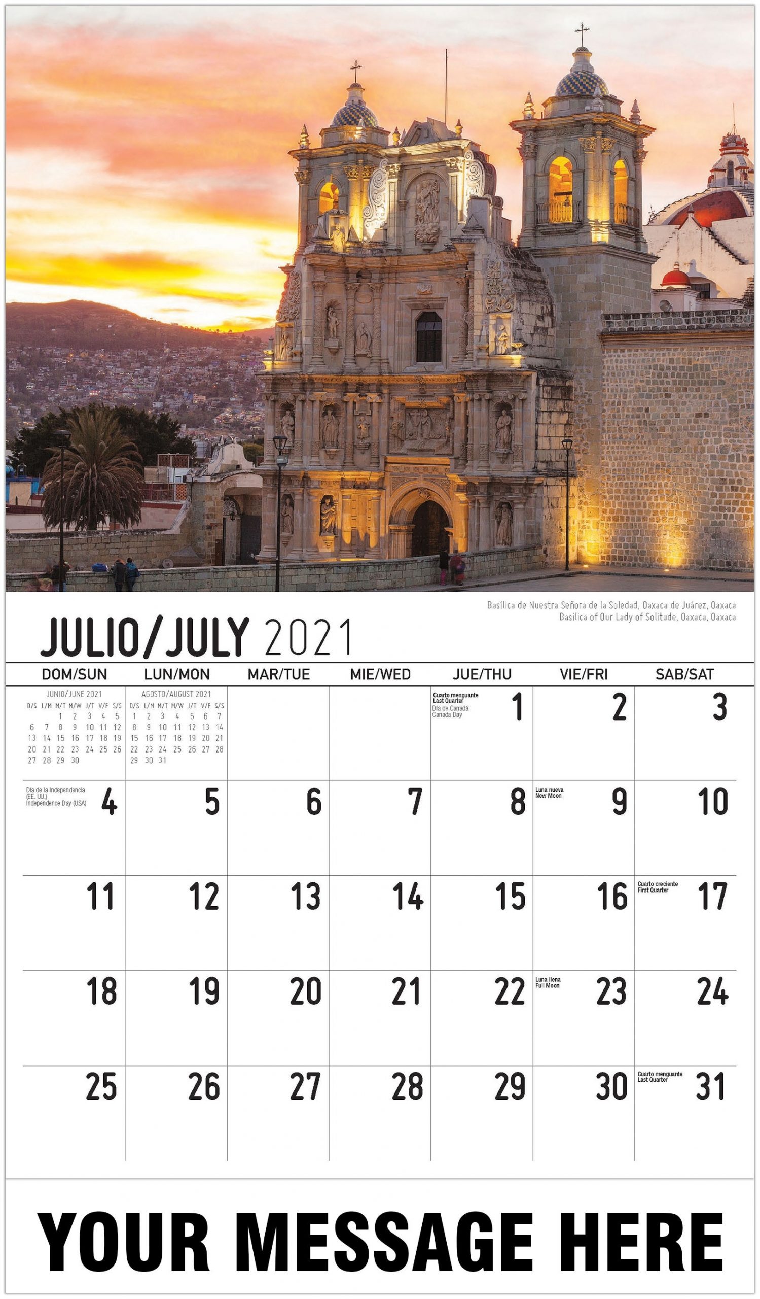 Scenes Of Mexico Spanish-English 2021 Promotional Calendar | Escenas De México-Rut Prediction 2021 Louisiana