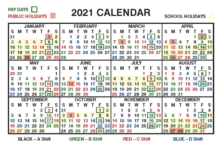 Shift Roster – Ambulance Employees Association-Calendar For Shift Work 2021