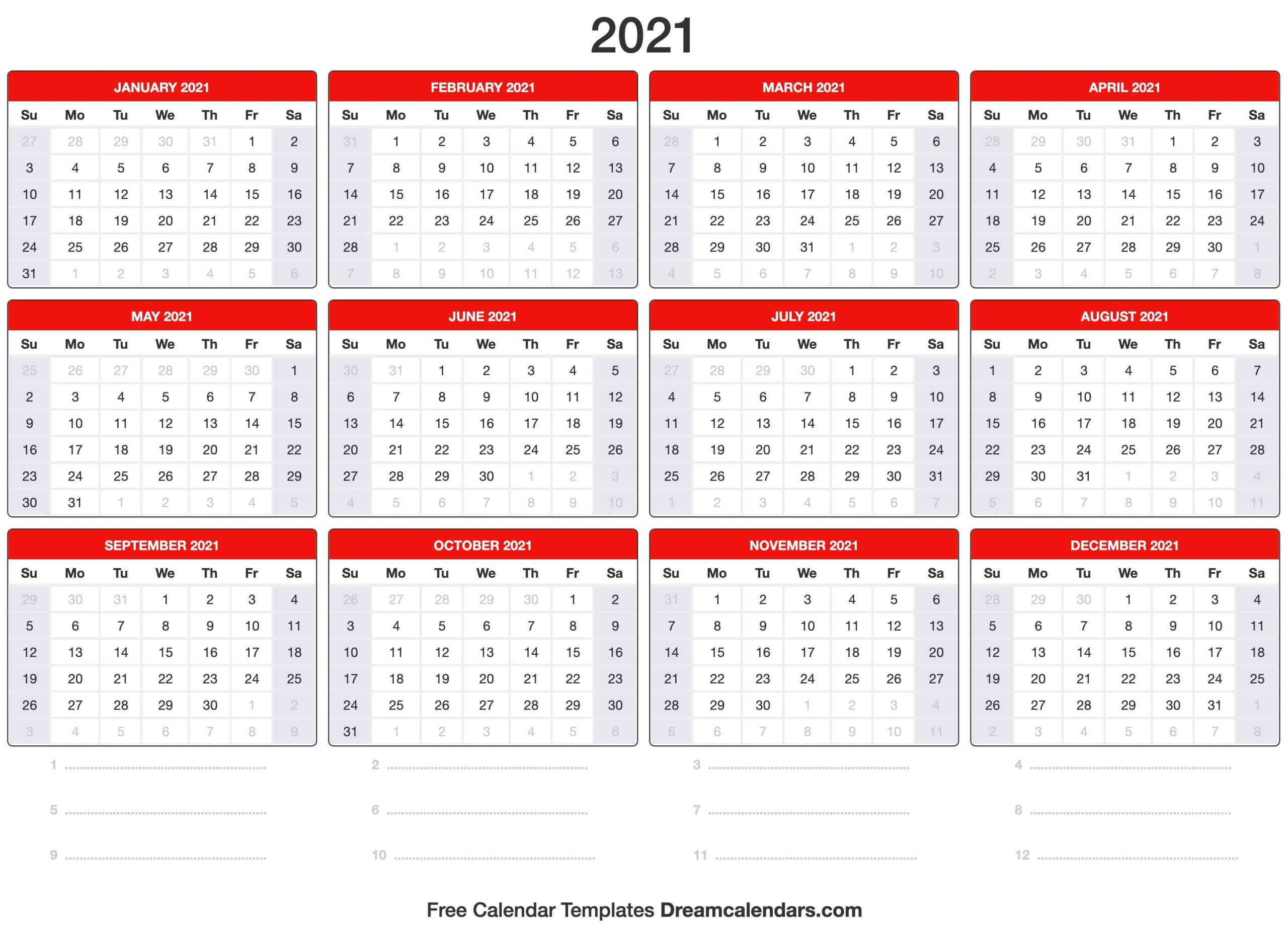 Terpopuler 39+ Kalender 2021-Festive Printable Calendar 2021